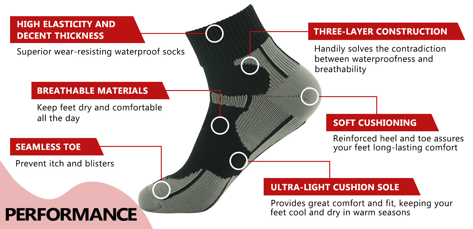 ankle waterproof socks features