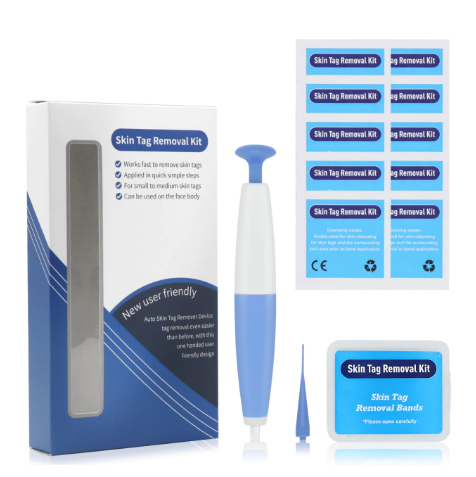 Kit Skin Tag Removal Pen Painless Facial Beauty Mole Face With Cleansing Swabs