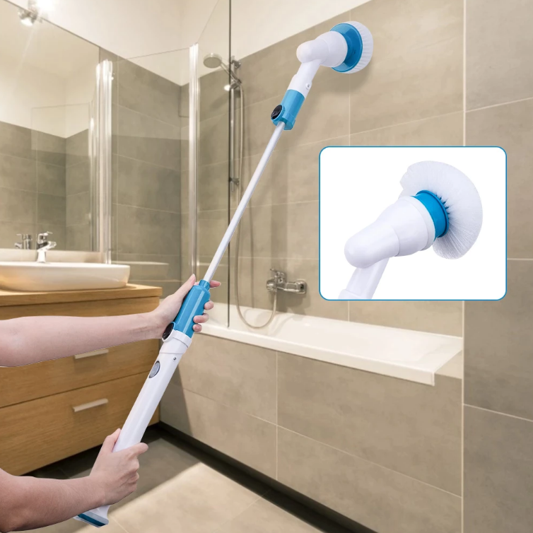 Turbo Scrubber For Shower Cleaning Brush Adjustable Waterproof Electric Scrub Brush Cleaner Wireless