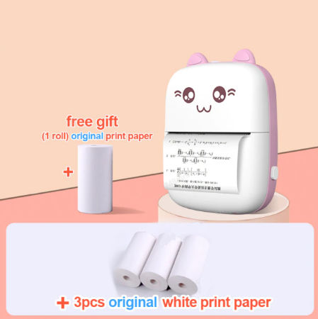 Portable Thermal Mini Pocket Printer Paper Photo For Pics Labels QR Codes Wireless