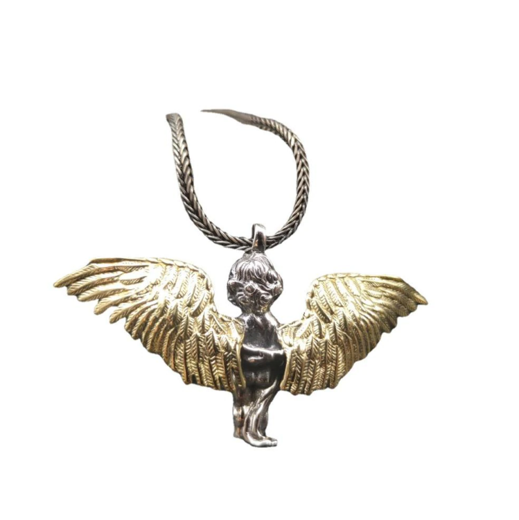 Angel Wings Necklace Cute Little Guardian Angel Necklace Fashion Trend Jewelry Accessories