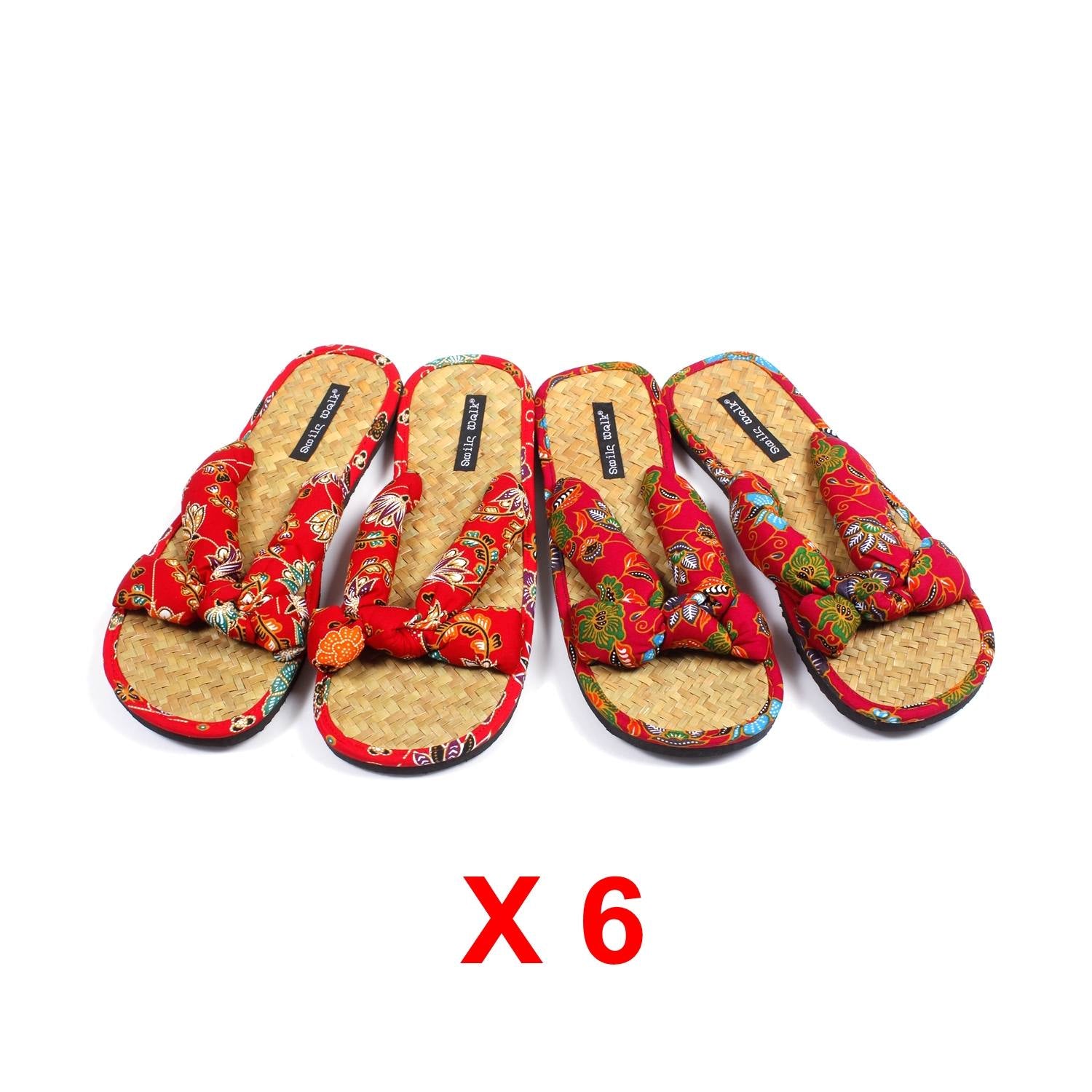 BUNDLE: Handmade Floral Sandal Bundle 6 Pieces - Thailand