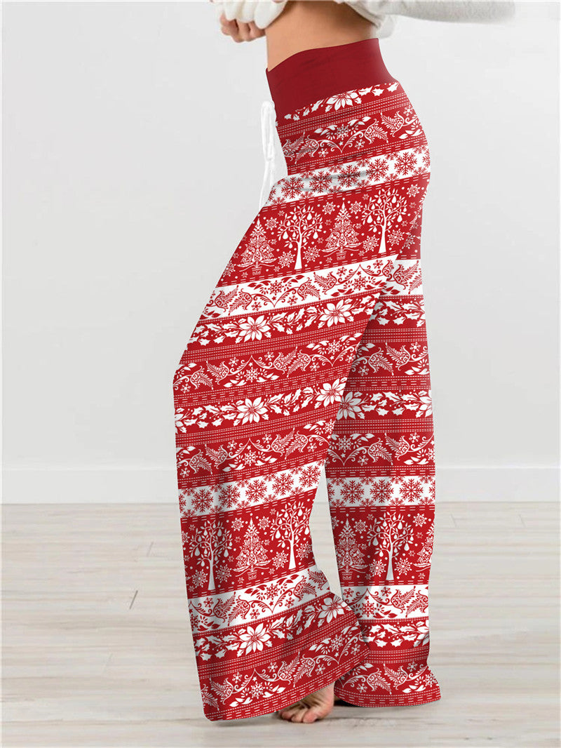 2020 Comfy Pajama Pants for Women Casual Drawstring Christmas High ...