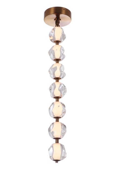 Craftmade 59491-SB-LED Jackie 7 Light LED Pendant in Satin Brass