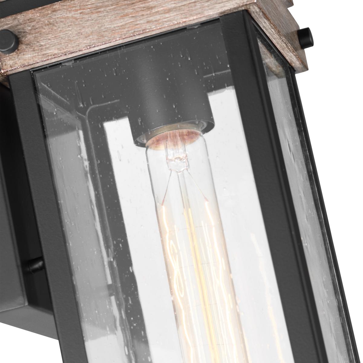 Nuvo 60-7541 Homestead Medium Wood Accented Outdoor Wall Lantern