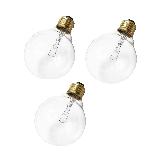 Satco S3448 40 Watt G25 Incandescent Clear Medium Base Globe Bulbs