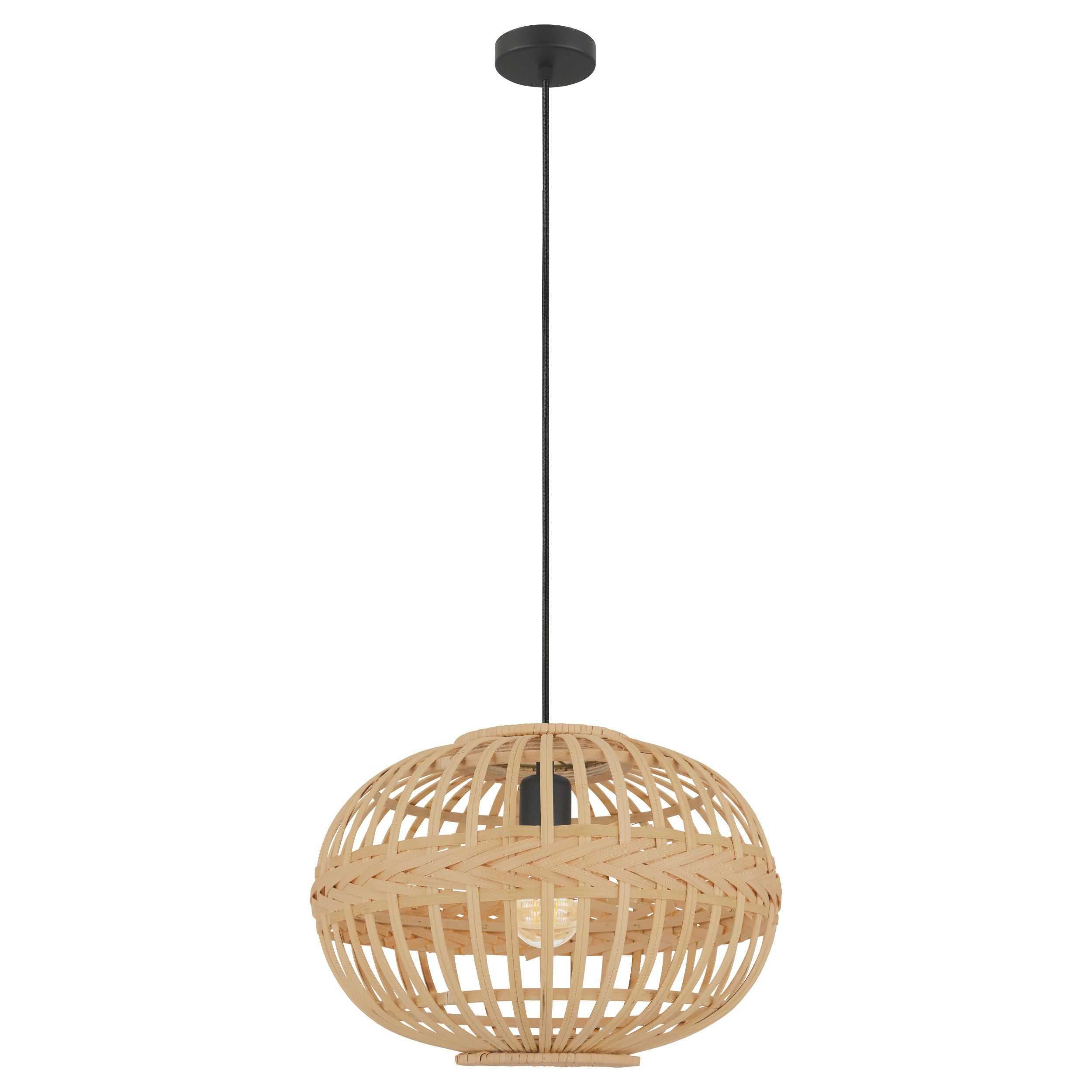 Eglo 49771A Amsfield Round Wood Pendant Light