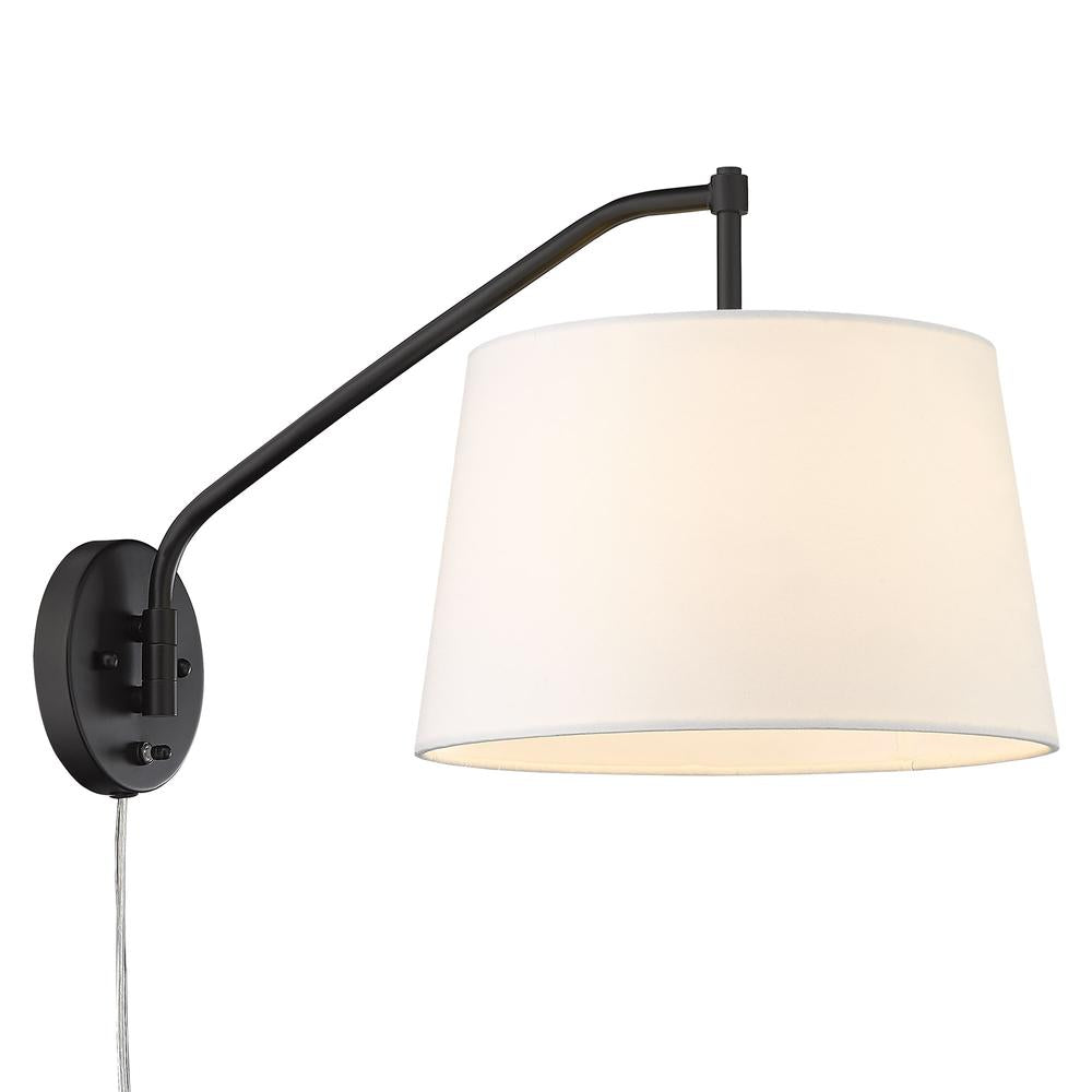 Golden Lighting Ryleigh 1 Light Articulating Wall Sconce With Shade