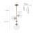 Nuvo 60-7124 Sky - 3 Light Pendant with Clear Glass - Burnished Brass Finish