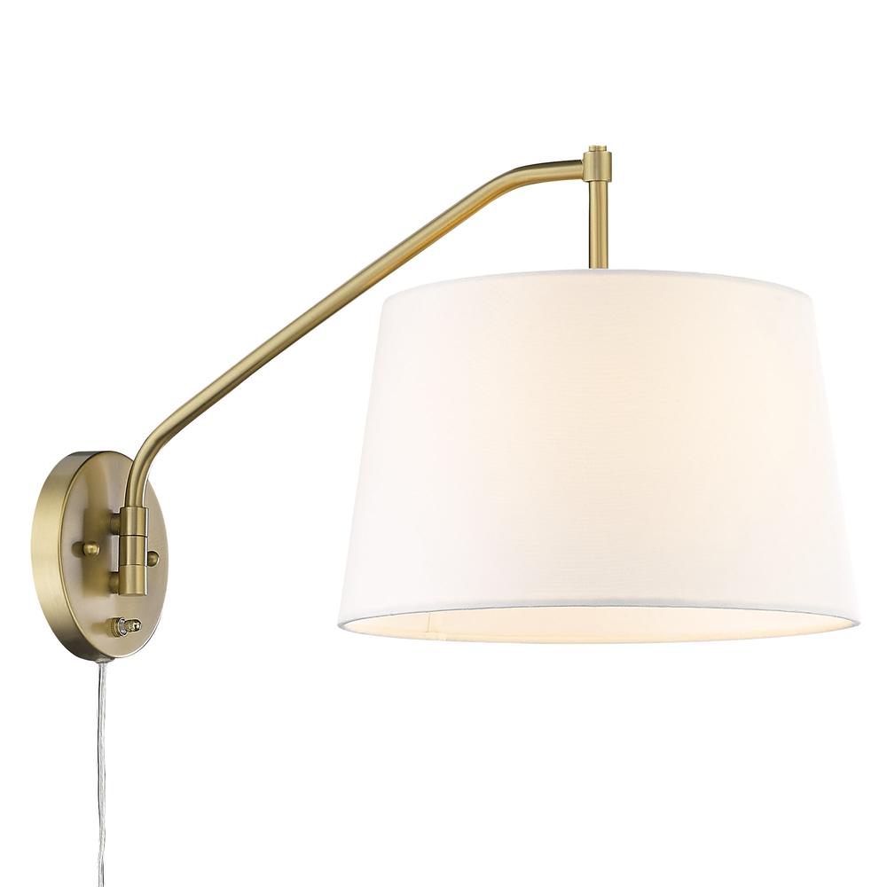 Golden Lighting Ryleigh 1 Light Articulating Wall Sconce With Shade