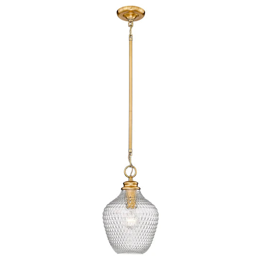 Golden Lighting Adeline Medium Glass Acorn Pendant