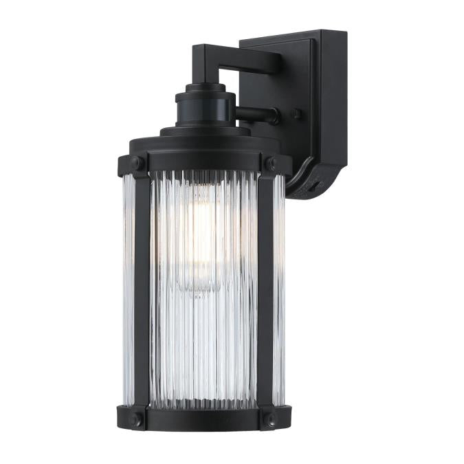 Westinghouse 6120600 Armin Black Outdoor Wall Light with Motion Sensor