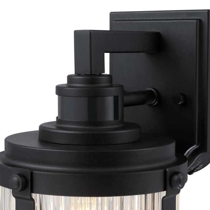 Westinghouse 6120600 Armin Black Outdoor Wall Light with Motion Sensor