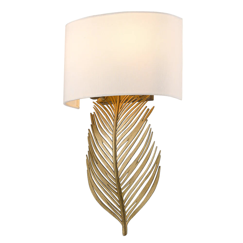 Golden Lighting 6930-WSC VFG-IL Cay 2 Light Palm Frond Wall Sconce