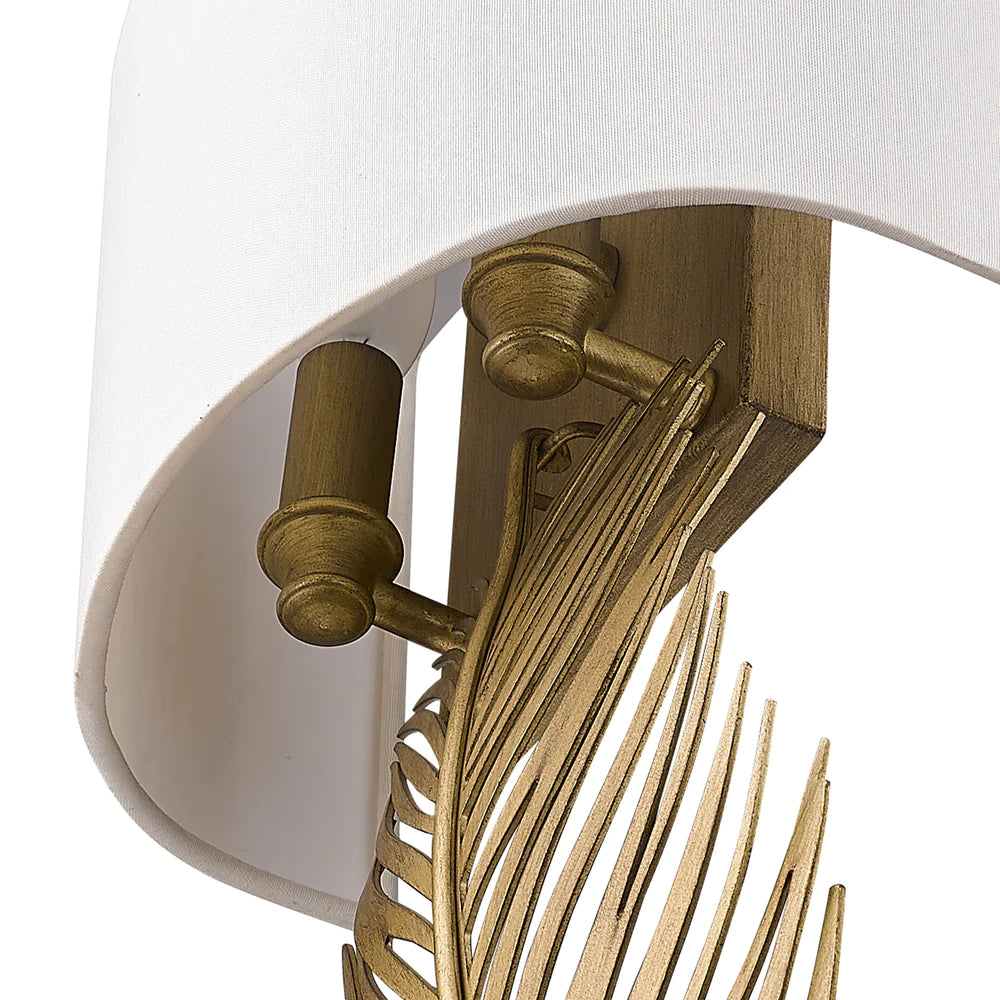 Golden Lighting 6930-WSC VFG-IL Cay 2 Light Palm Frond Wall Sconce