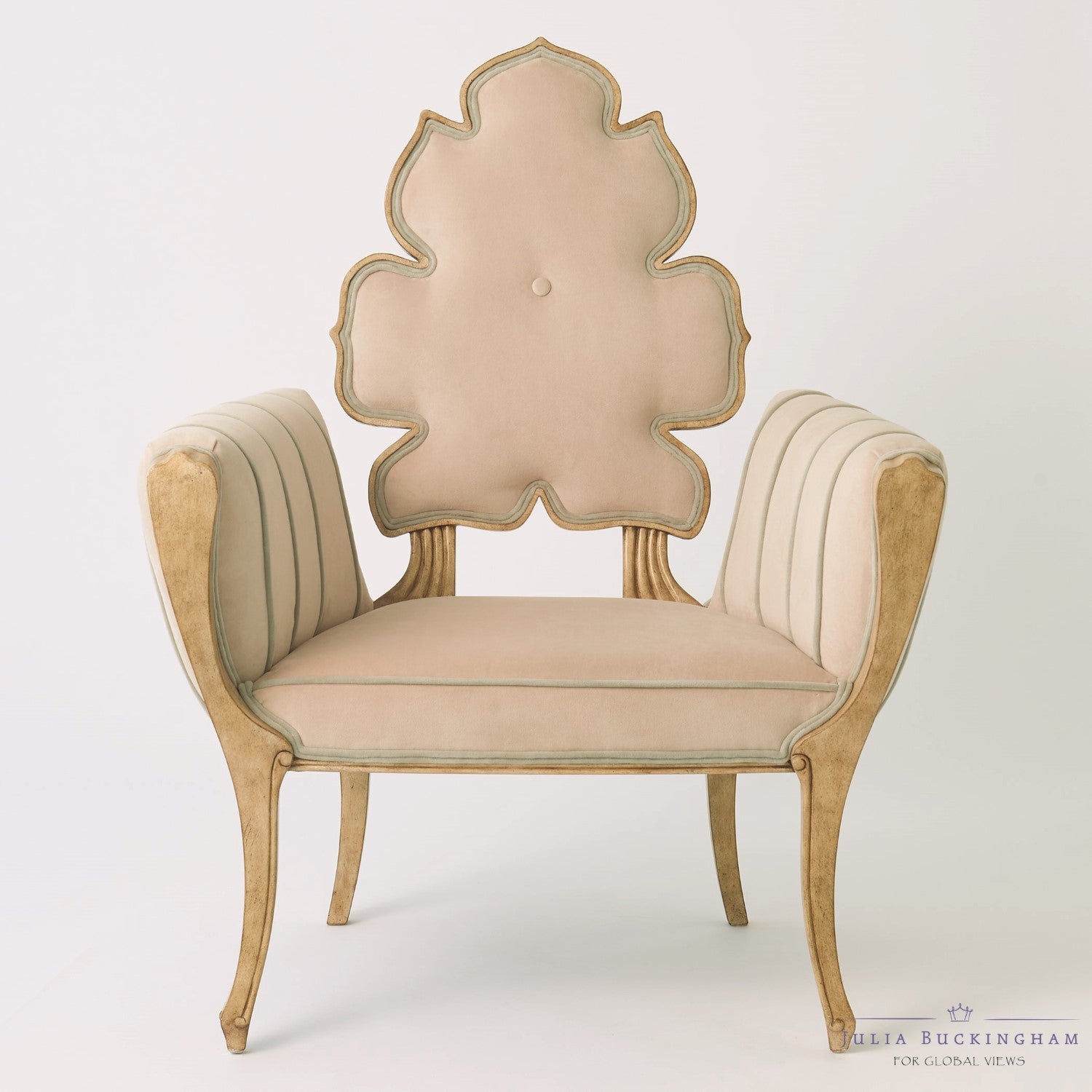 Global Views Wiggle Chair in Pearl by Julia Buckingham