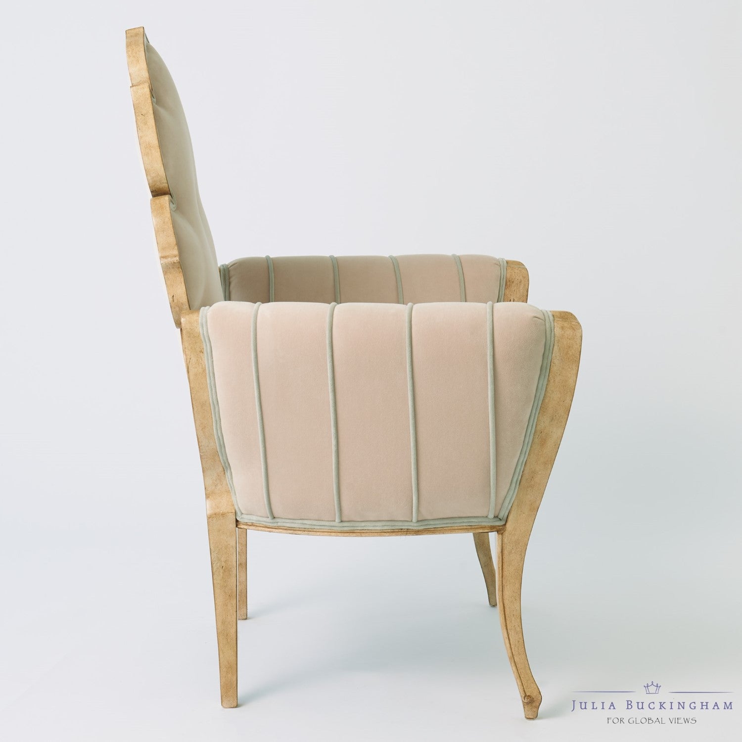 Global Views Wiggle Chair in Pearl by Julia Buckingham