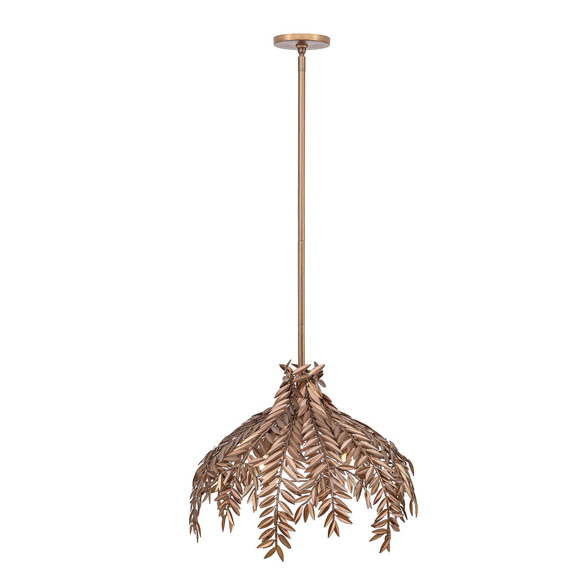 Eurofase 46434-012 Jalore 22 Inch 3 Light Olive Branch Chandelier in Mocchiato