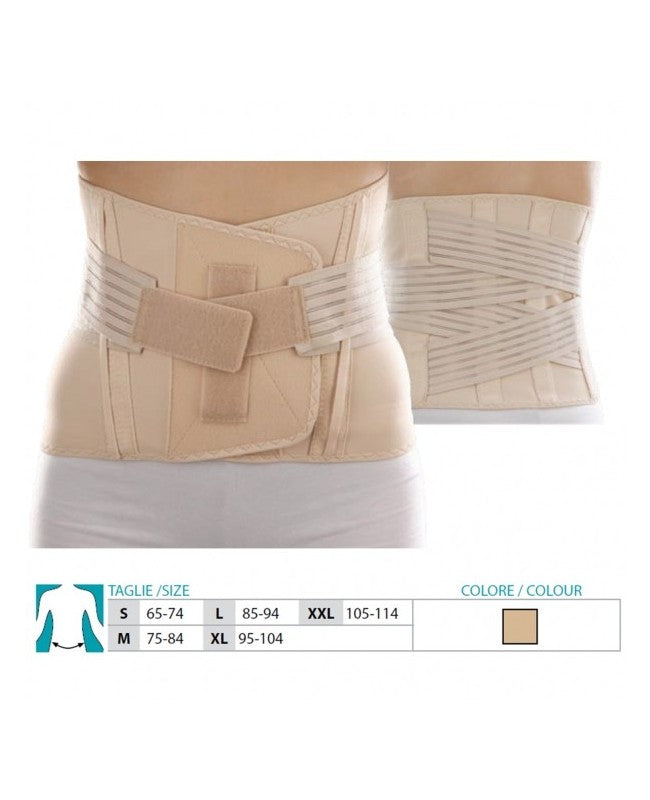 Lumbo sacral support made of elastic fabric with polyester ORIONE? Art. 3085