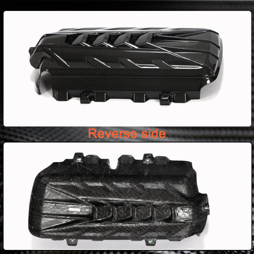 For Chevrolet Corvette C8 2020-2022 Dry Carbon Fiber Engine Cover Engine Valve Cover Bonnet Hood Kit