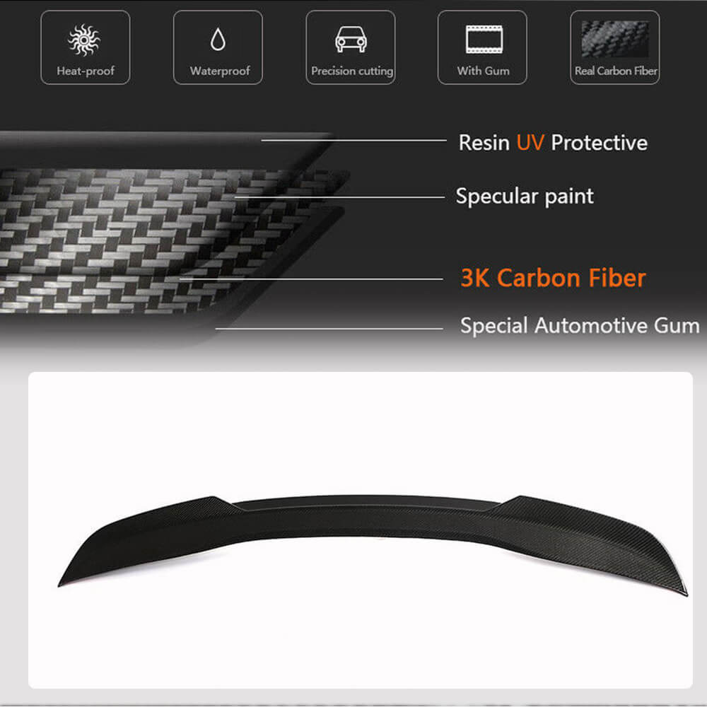 For Honda Civic 11th 2022-2023 Carbon Fiber Rear Trunk Spoiler Boot Wing Lip