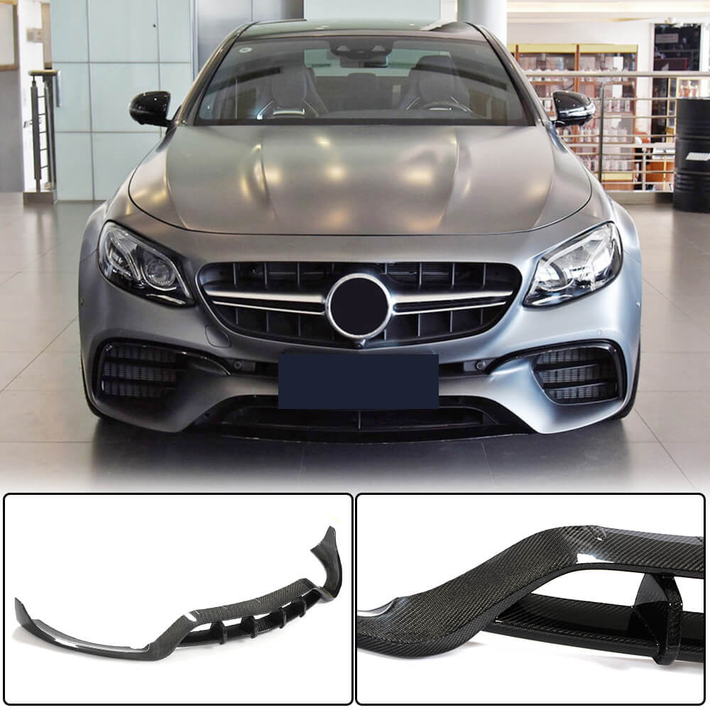 For Mercedes Benz W213 E63 (S) AMG Carbon Fiber Front Bumper Lip Spoiler Wide Body Kit