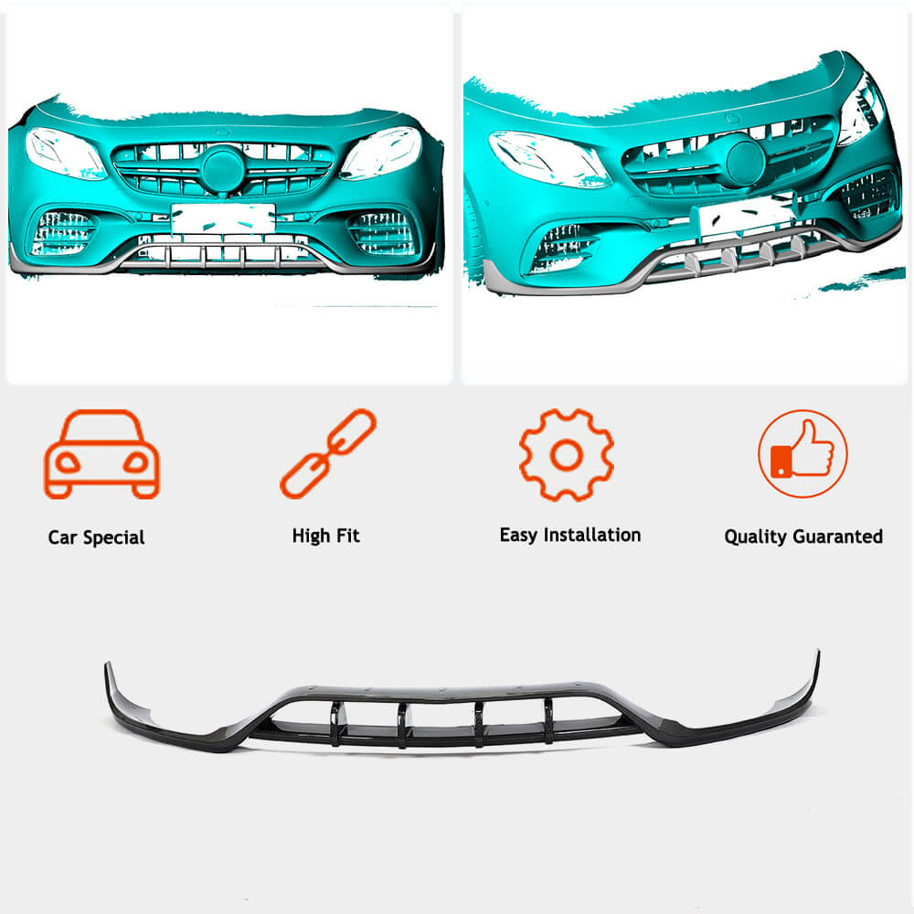 For Mercedes Benz W213 E63 (S) AMG Carbon Fiber Front Bumper Lip Spoiler Wide Body Kit