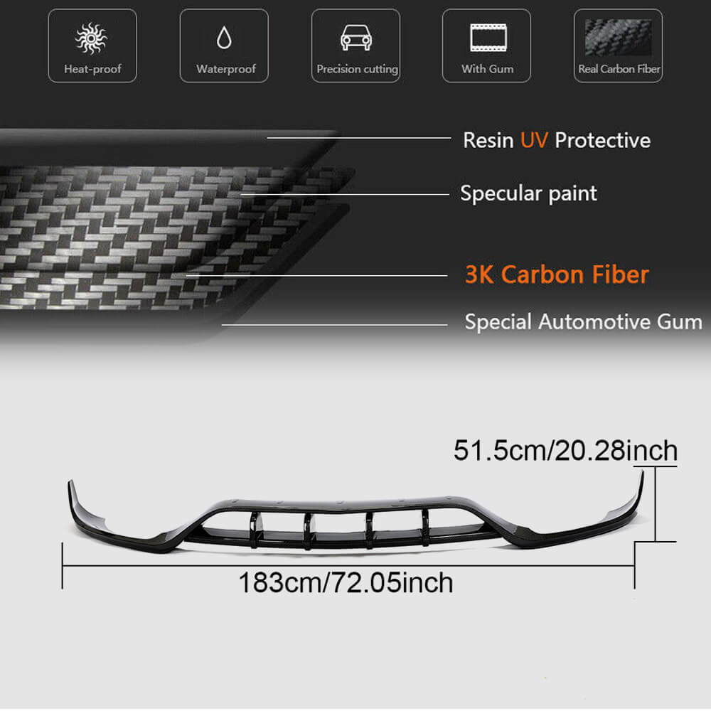 For Mercedes Benz W213 E63 (S) AMG Carbon Fiber Front Bumper Lip Spoiler Wide Body Kit