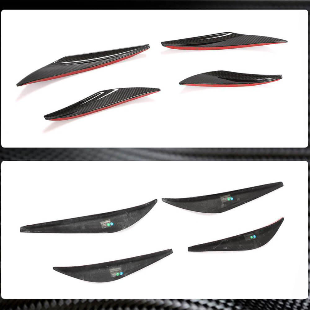 For Porsche 911 991 991.2 GT3 (RS) Coupe 2017-2019 Dry Carbon Fiber Front Air Fender Vent Fins