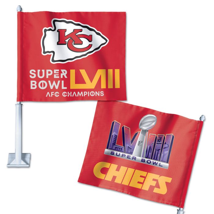 Chiefs 2023 AFC Champs Super Bowl 58 Car Flag