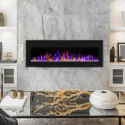 Wall Mounted & Recessed Electric Fireplace