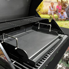 Nonstick Coating Cooking Griddle for Gas Grill, 25"x16” Griddle Plate Insert for Gas Stove, Charcoal/Electric Grill Gas Grill Large Flat Griddle Top Plate for Camping & Tailgating Grilling