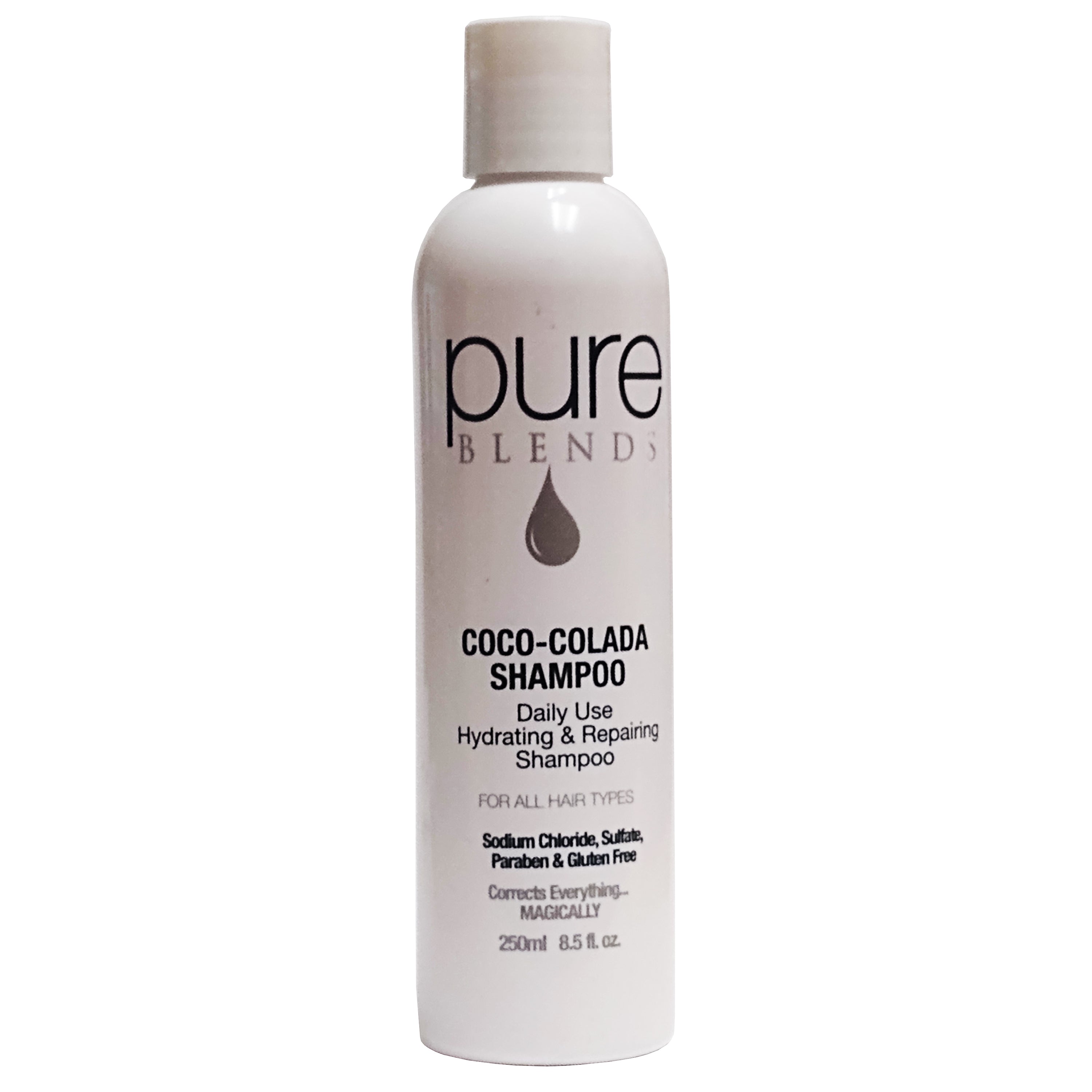 Pure Blends, Daily Use Hydrating & Repairing Shampoo, Coco-Colada,  8.5 oz., 1 Bottle Each, By American Culture Brands