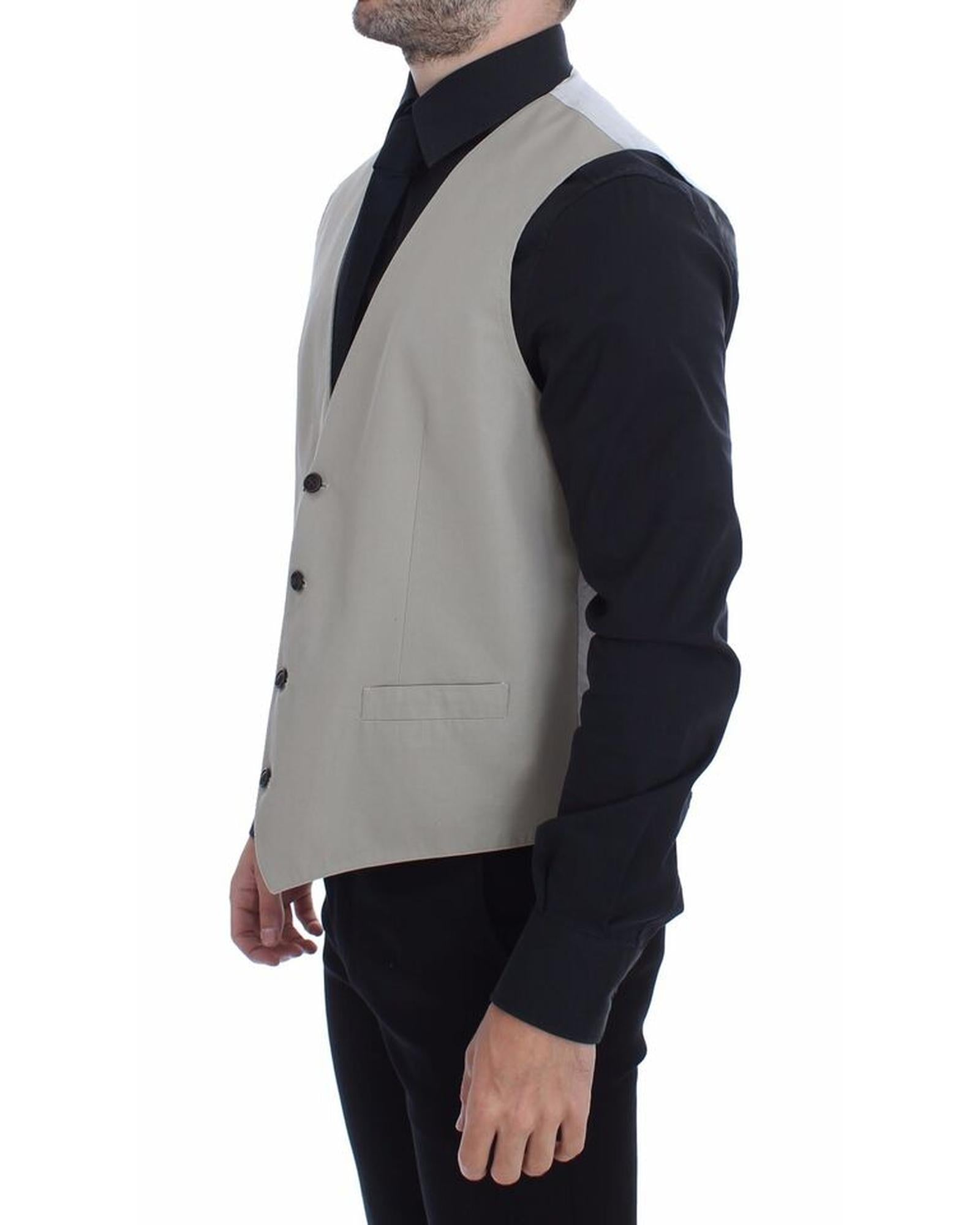 Dolce & Gabbana Cotton Silk Blend Dress Vest