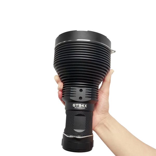 powerful flashlight with a maximum output of 24000 lumens.