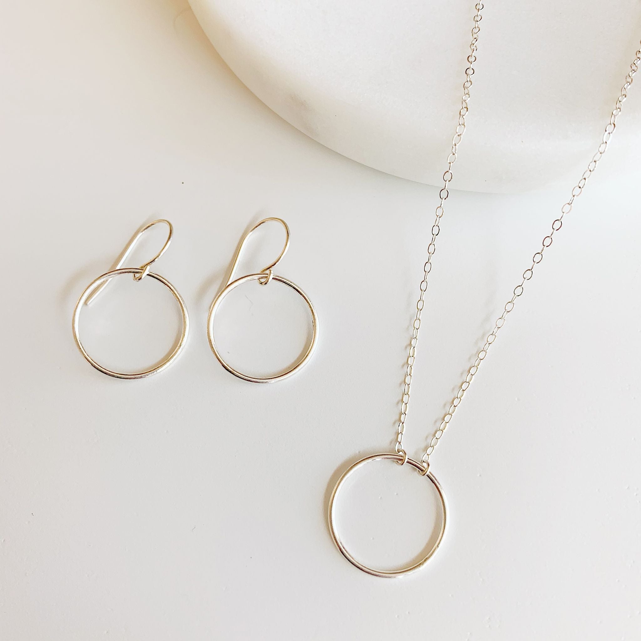 Crescent Circle Earrings