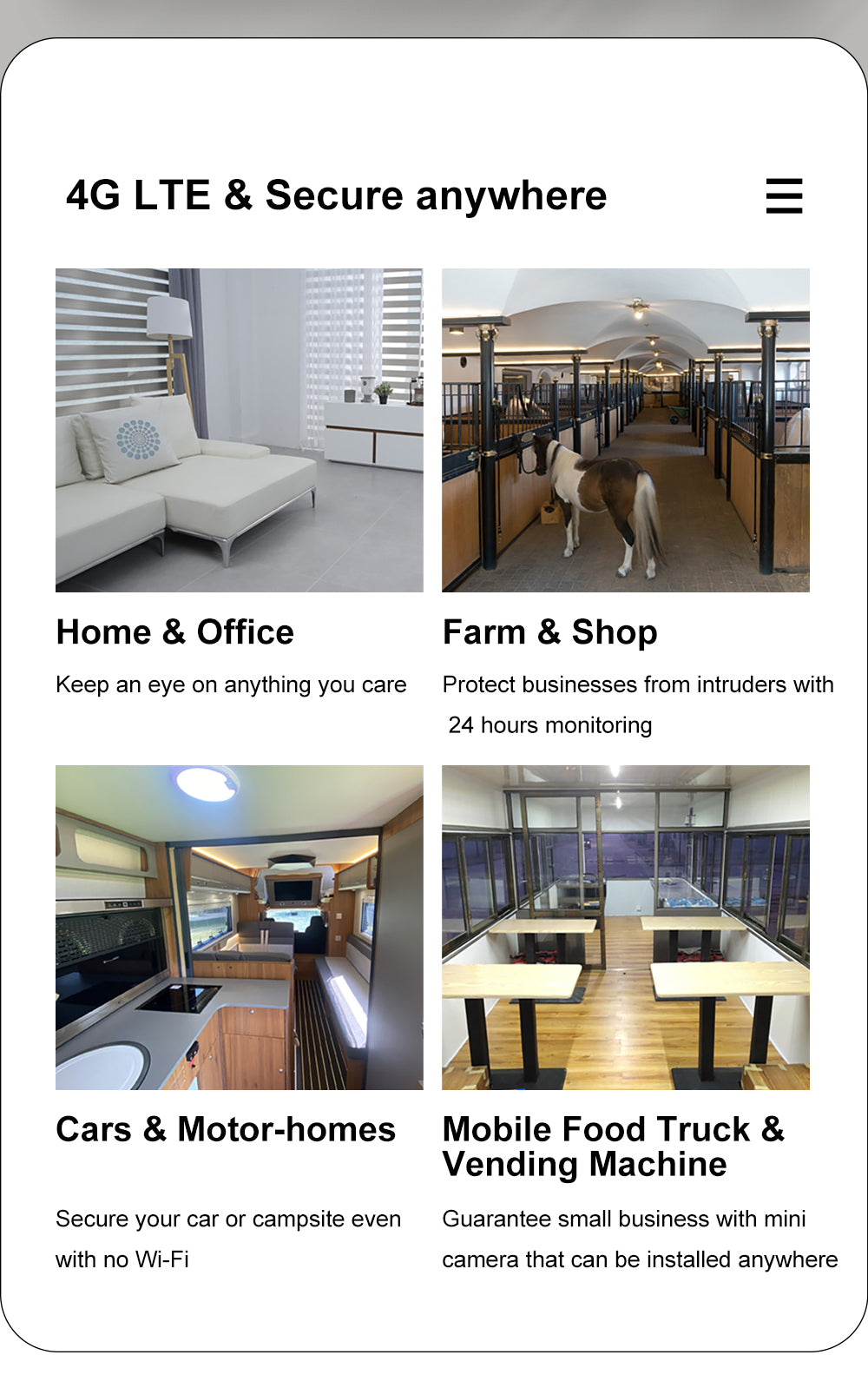 Camsoy T9G6 Smart 4G Camera Wireless Indoor & Outdoor Mini Security Camera Night Vision PIR Motion Detection