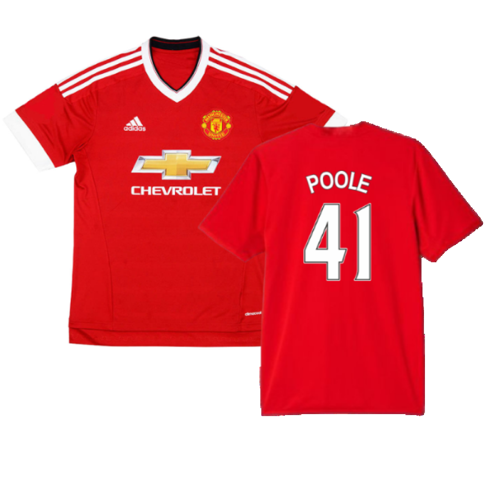 Manchester United 2015-16 Home Shirt (S) (Poole 41) (Very Good)