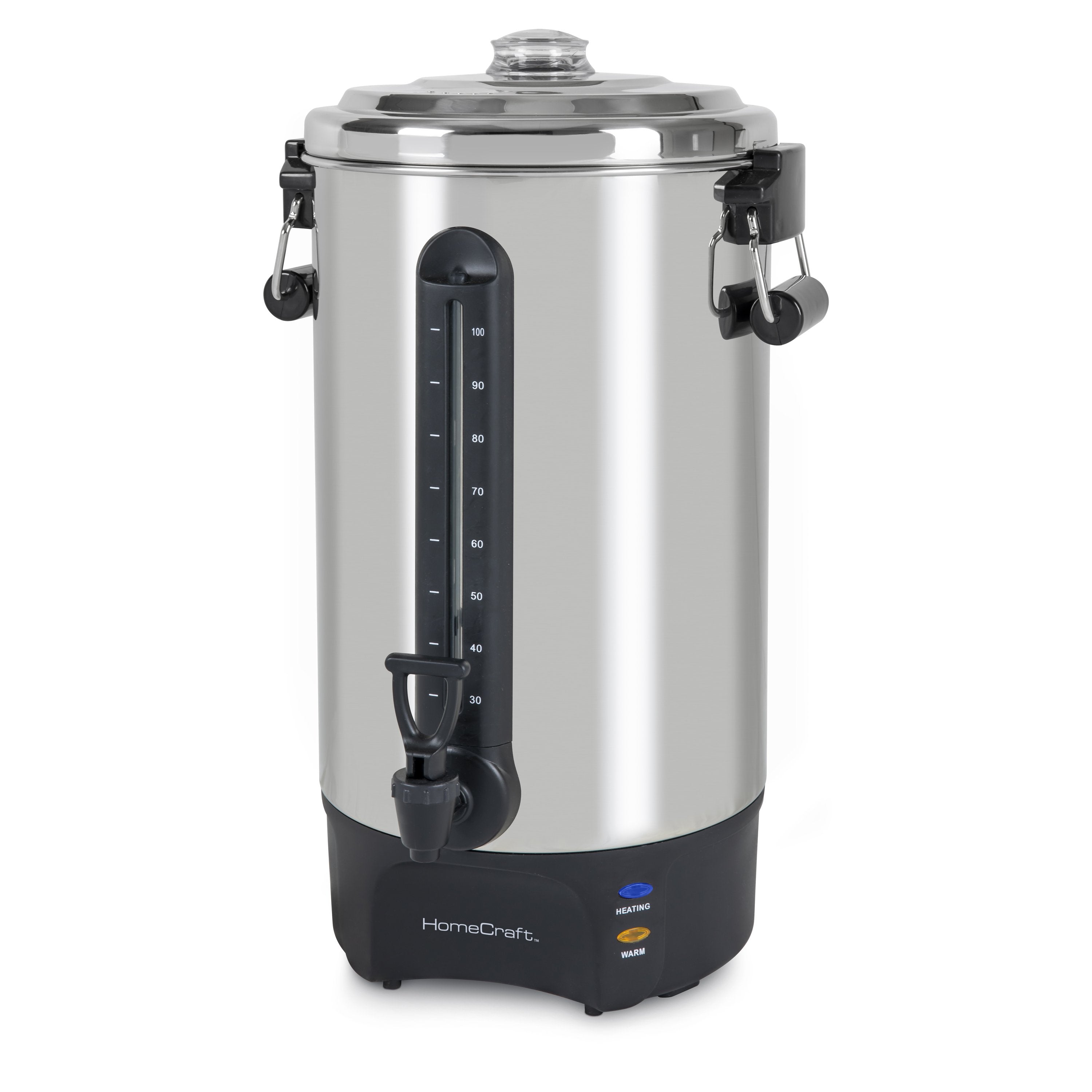 HomeCraft? Quick-Brewing 1500-Watt Automatic 100-Cup Coffee Urn, Stainless Steel