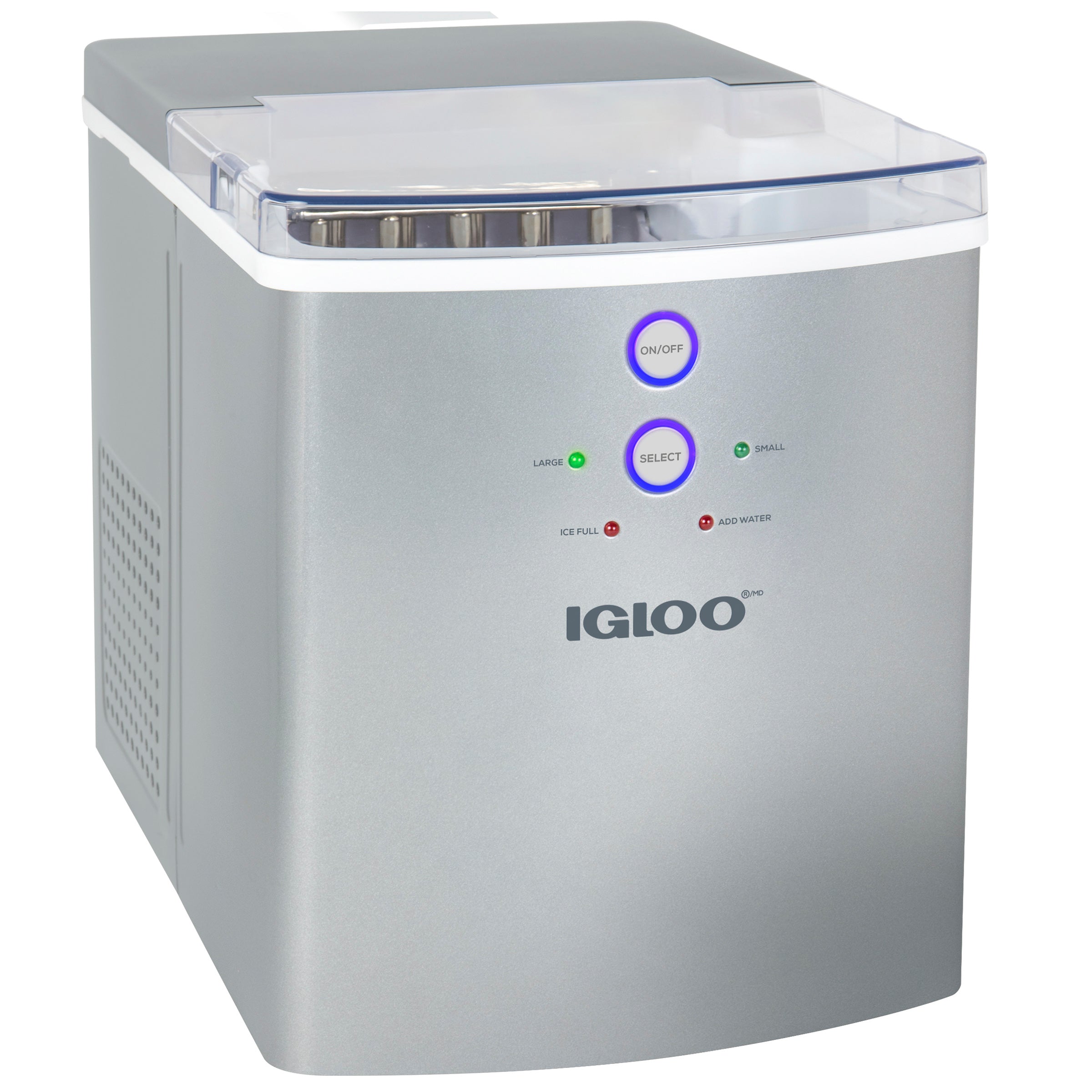 IGLOO? 33-Pound Automatic Portable Countertop Ice Maker Machine, Silver