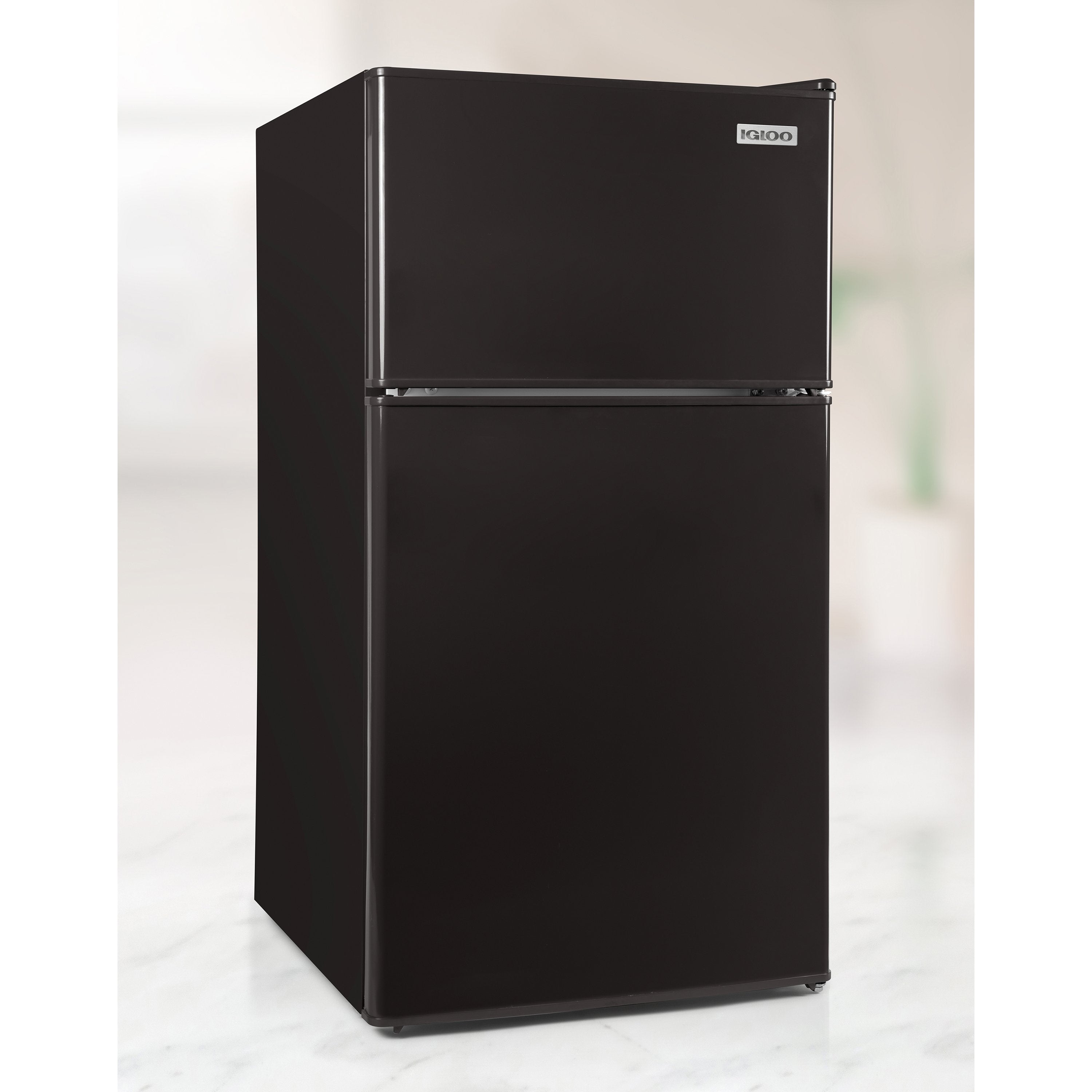 Igloo? 3.2 Cu. Ft. Double Door Refrigerator With Freezer, Black