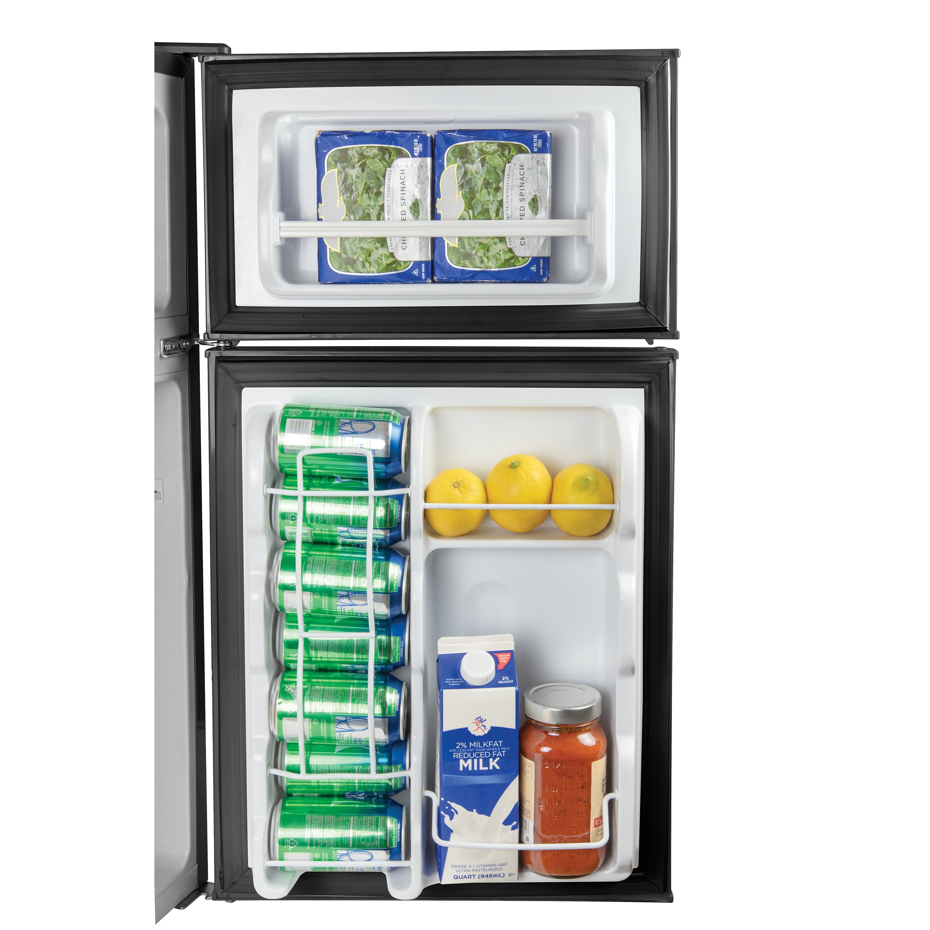 Igloo? 3.2 Cu. Ft. Double Door Refrigerator With Freezer, Black