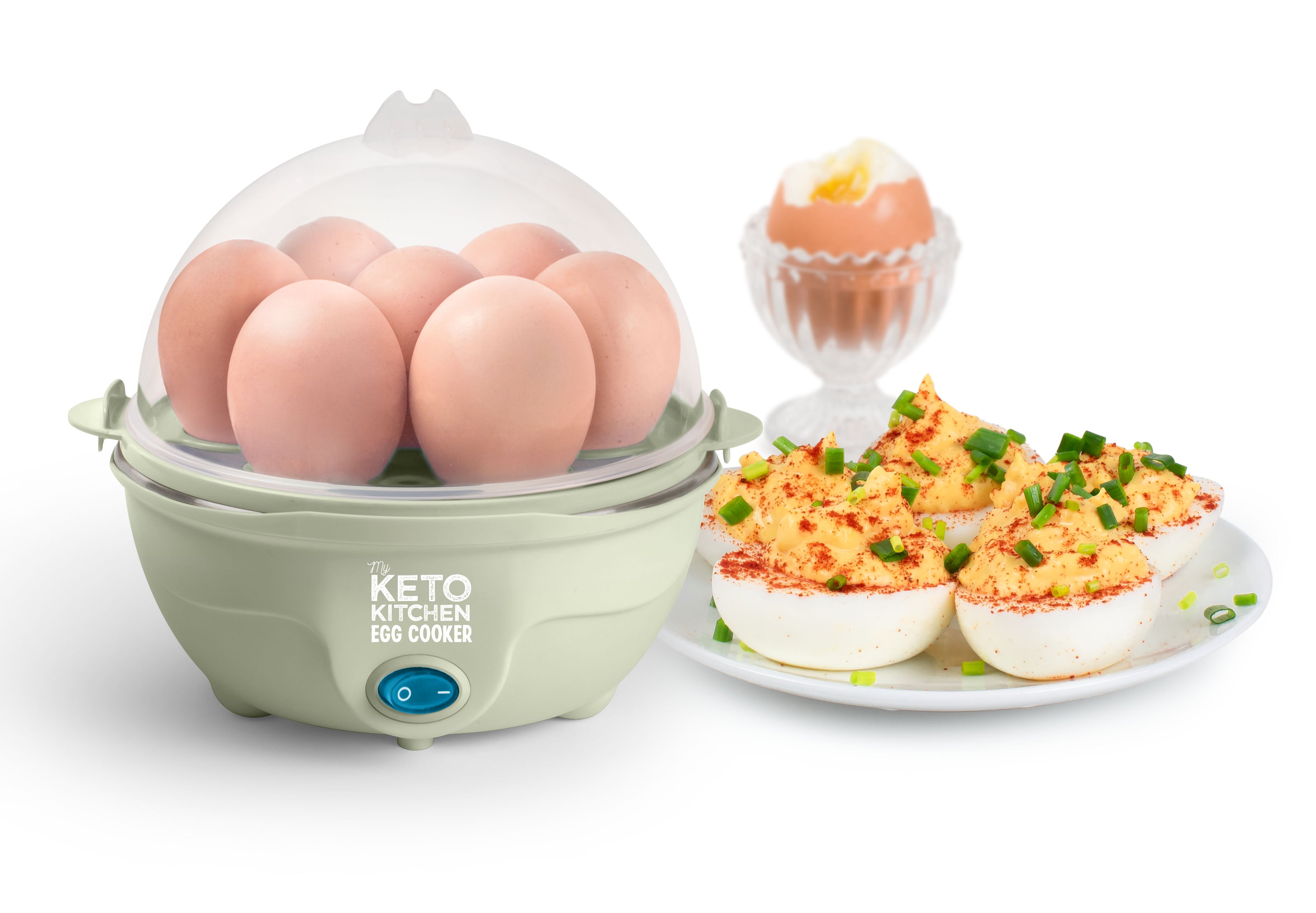 My Keto Kitchen Electric 7-Egg Cooker, Sage