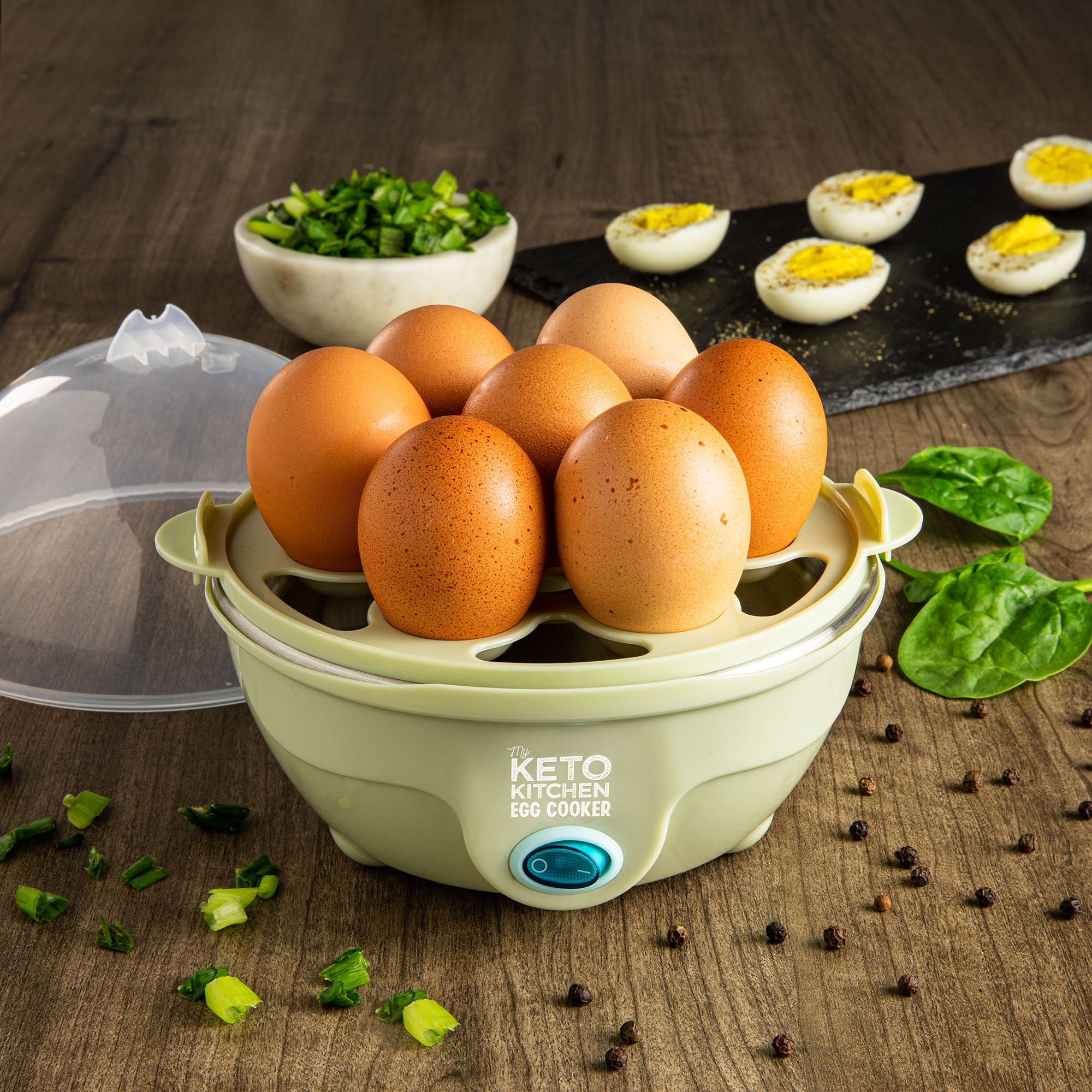 My Keto Kitchen Electric 7-Egg Cooker, Sage