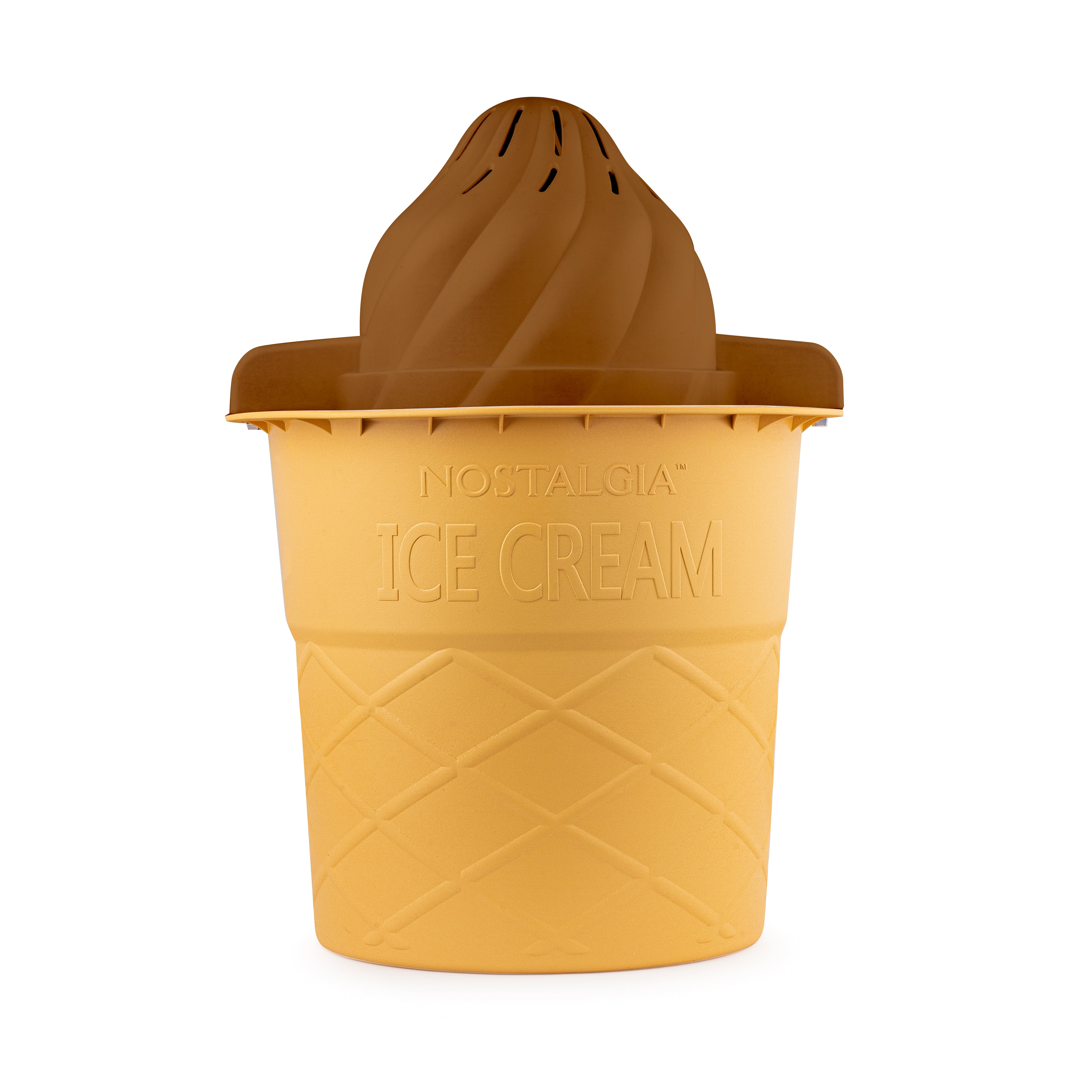 4-Quart Swirl Cone Ice Cream Maker, Chocolate Brown