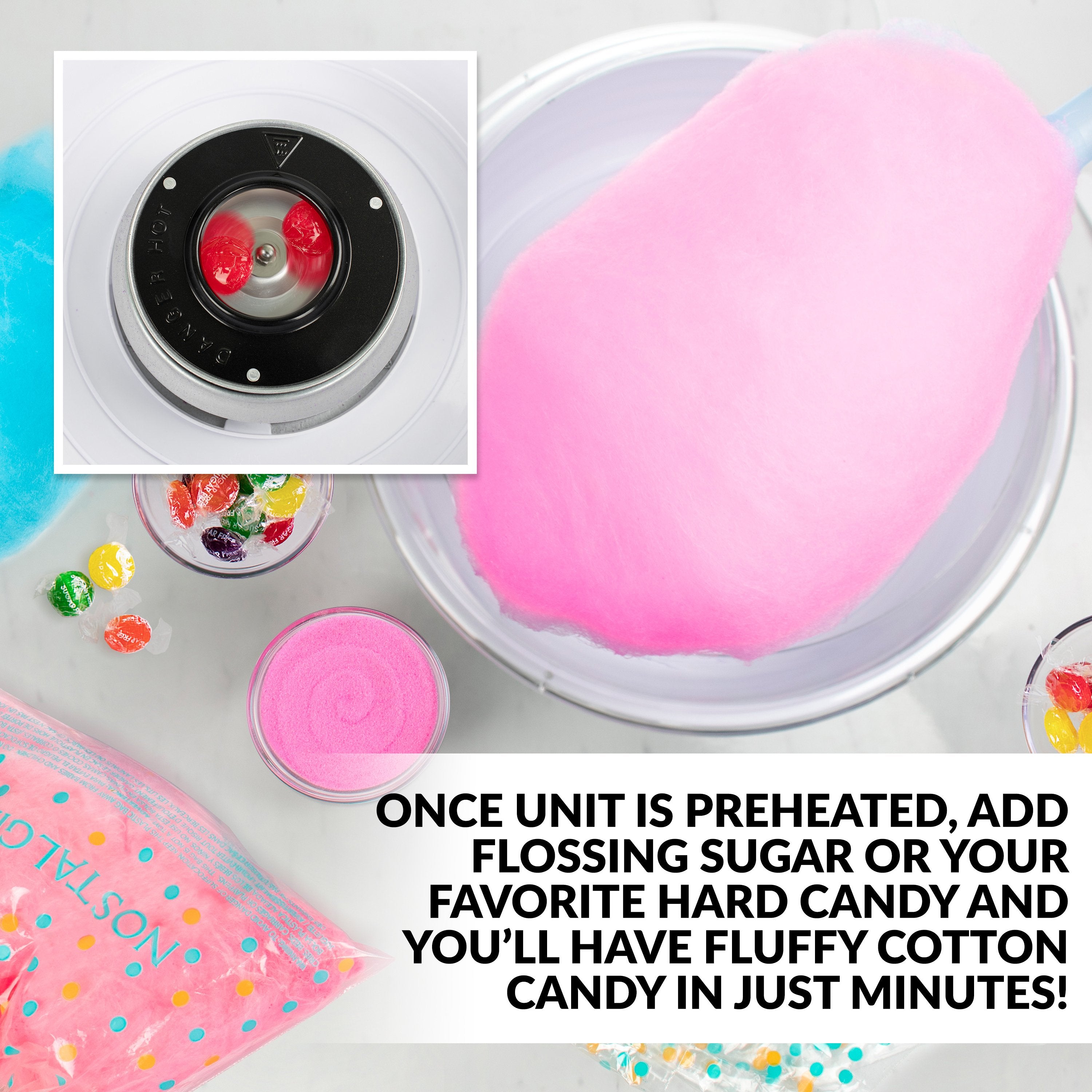 Hard & Sugar Free Candy Original Cotton Candy Maker