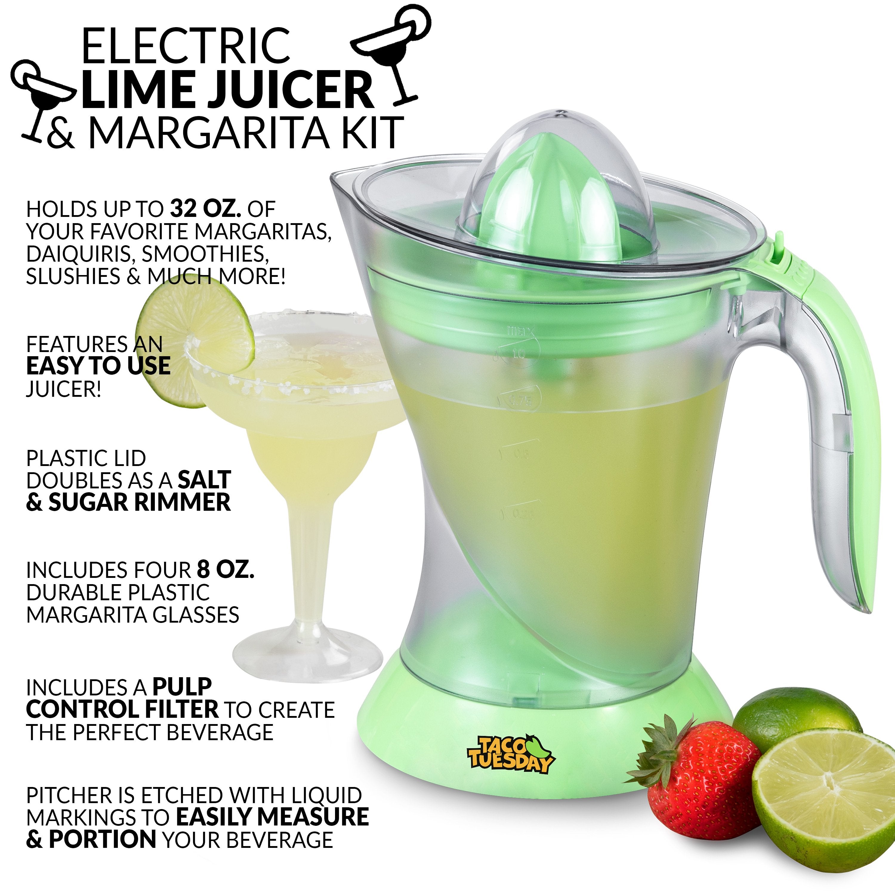 Taco Tuesday Electric Lime Juicer & Margarita Kit