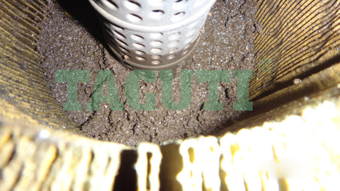 Impurities intercepted inside the filter after use