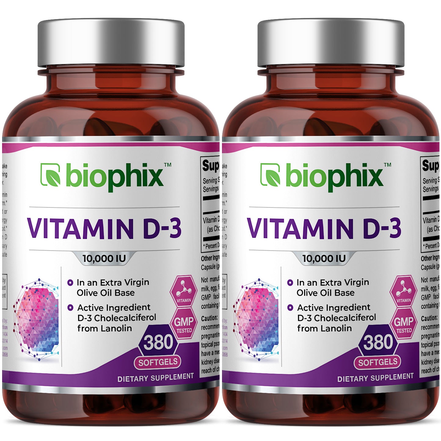 Vitamin D-3 10000 IU High-Potency 380 Softgels - 2 Pack