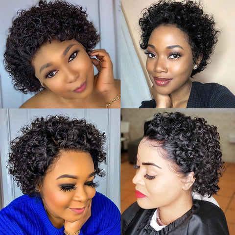 four women's wig show